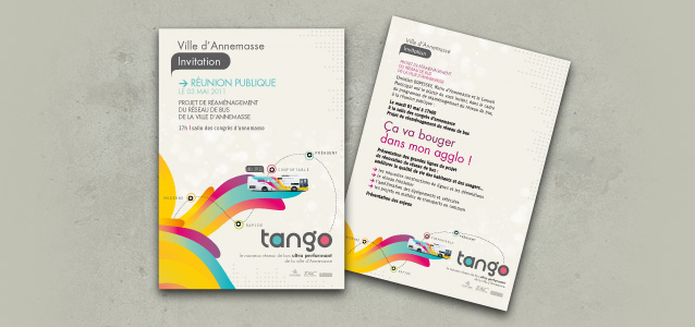 Invitation � une r�union publique Tango, le nouveau r�sau de bus BHNS de la ville d'Annemasse
